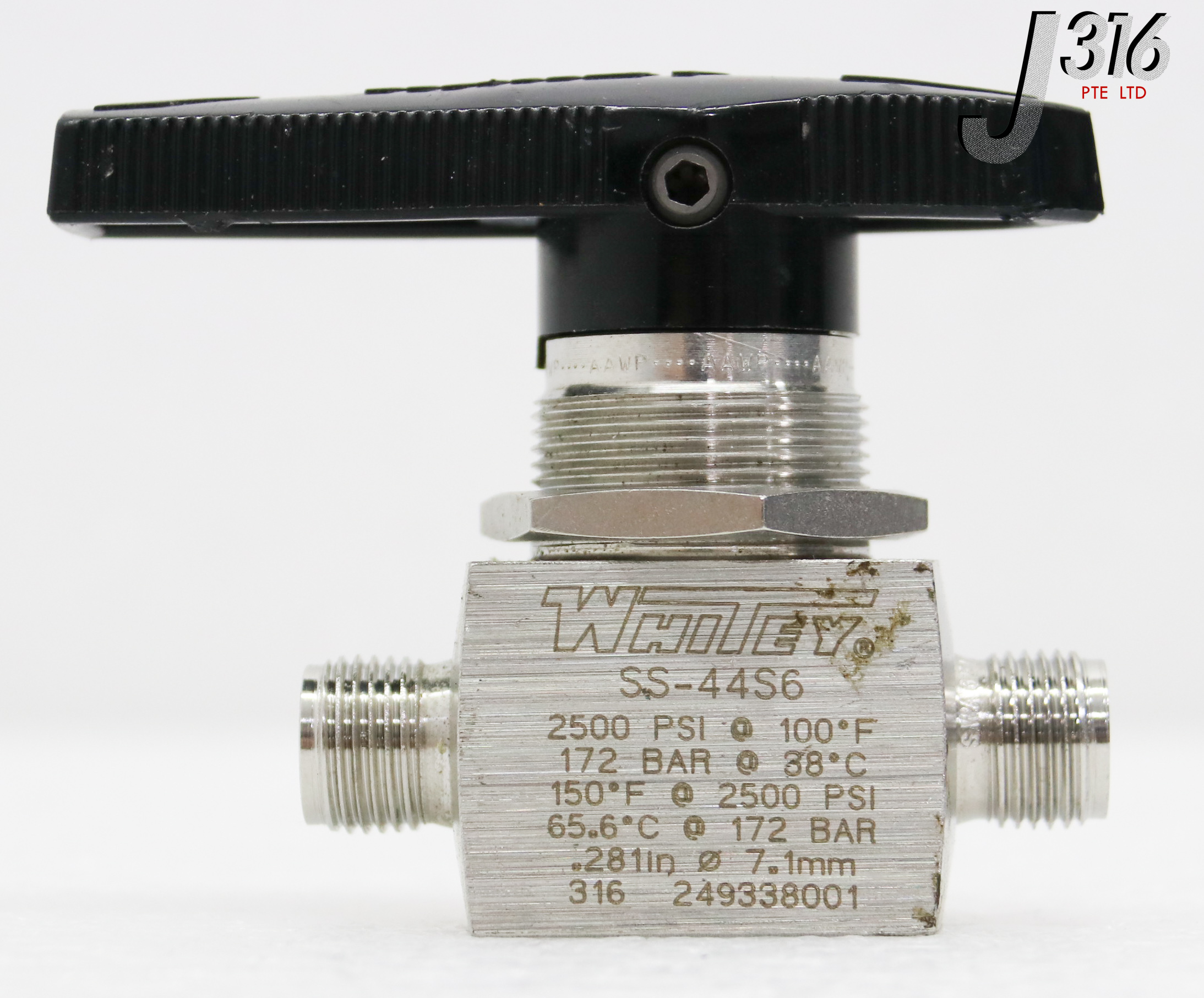 A-3 34841 WHITEY 3/8 BALL VALVE TUBE FITTING SS-44S6 | eBay
